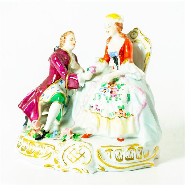 Sitzendorf Porcelain Figurine, Courting Couple