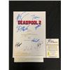 Image 2 : DEADPOOL 2 MULTI SIGNED SCRIPT COVER w/ R. REYNOLDS, J. BROLIN, K. SONI, B. HILDEBRAND (RA COA)