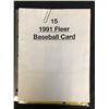 Image 2 : 1991 FLEER BASEBALL CARD LOT