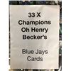 Image 2 : 33 X CHAMPIONS OH HENRY BECKER'S TORONTO BLUE JAYS BASEBALL CARDS