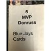 Image 2 : 5 MVP DONRUSS TORONTO BLUE JAY BASEBALL CARDS