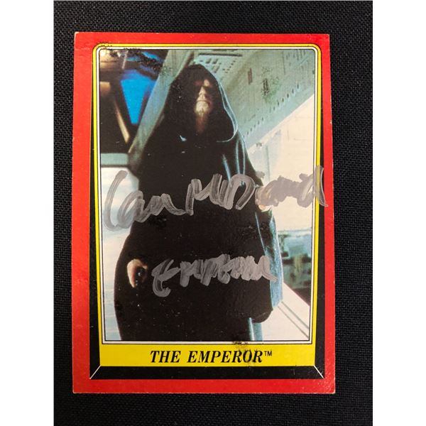 IAN McDIARMID SIGNED STAR WARS TRADING CARD (RA COA)