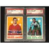 Image 1 : 1970 O-PEE-CHEE GRADED HOCKEY CARD LOT (#179 M. TARDIF/ #173 C. MANIAGO) NM 7