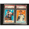 Image 1 : 1970 O-PEE-CHEE GRADED HOCKEY CARD LOT (#199 D. FAVELL/ #201 D. PRENTICE) NM 7