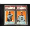 Image 1 : 1970 O-PEE-CHEE GRADED HOCKEY CARD LOT (#204 B. WATSON/ #208 V. FONTEYNE) NM 7