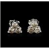 Image 1 : 14KT White Gold 1.22 ctw Diamond Earrings