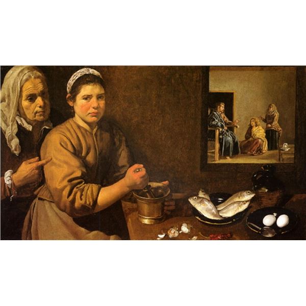 Diego Velï¿½zquez - Christ in the House of Mary and Martha