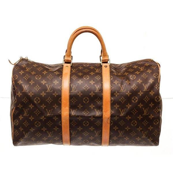 Louis Vuitton Brown Monogram Keepall 50cm Travel Bag