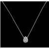 Image 2 : 14KT White Gold 0.85 ctw Diamond Necklace