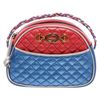 Image 1 : Gucci Red Blue Metallic Quilted Leather Mini Dome Trapuntata Crossbody Bag