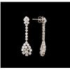 Image 2 : 14KT White Gold 2.61 ctw Diamond Earrings