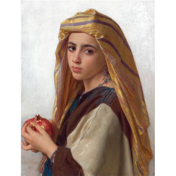William Bouguereau  - Girl with a Pomegranate