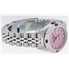 Image 7 : Rolex Ladies Stainless Steel Pink Stamp Diamond & Ruby Datejust Wristwatch