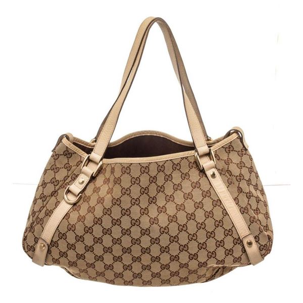 Gucci Brown Canvas Shoulder Bag