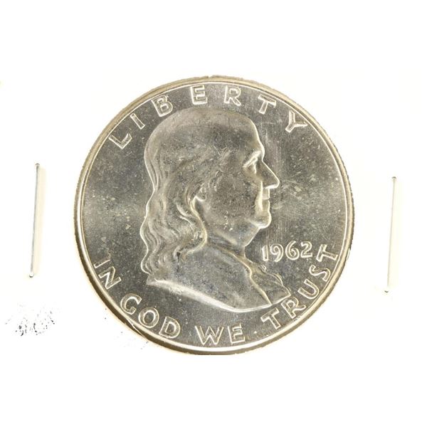 1962 FRANKLIN HALF DOLLAR BRILLIANT UNC
