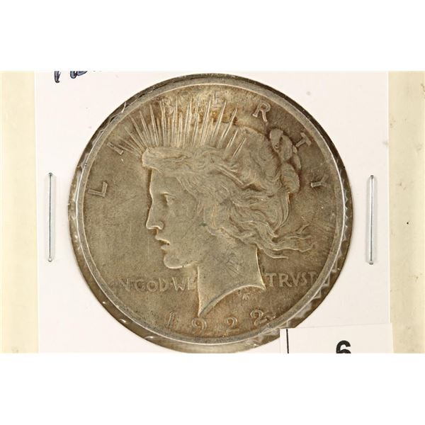 1922 PEACE SILVER DOLLAR