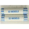 Image 1 : 2-$2 ROLLS OF 2010-P JEFFERSON NICKELS BU