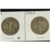 Image 1 : 1944 & 1947-D WALKING LIBERTY HALF DOLLARS