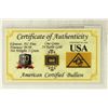 Image 1 : 1 GRAIN (NOT GRAM) 24KT GOLD ON NICE CERTIFICATE