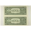 Image 2 : 2-2003-A $1 FRN'S LOW CONSECUTIVE SERIAL 'S UNC