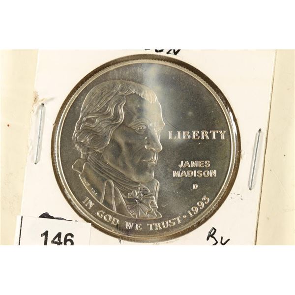 1993-D JAMES MADISON BILL OF RIGHTS UNC SILVER $