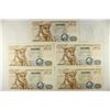 5-PIECES BELGIUM ADVERTISING BILLS ON 1000 FRANC