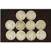 10 ASSORTED 1940'S MERCURY DIMES