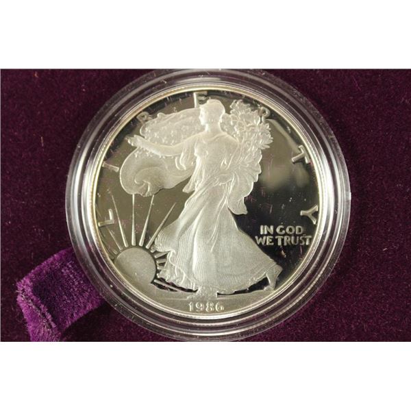 1986-S PROOF AMERICAN SILVER EAGLE