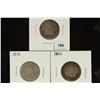1875, 1876 & 1877 SEATED LIBERTY QUARTERS