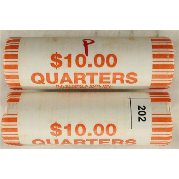 2-$10 ROLLS OF 2010-P & D HOT SPRINGS QUARTERS