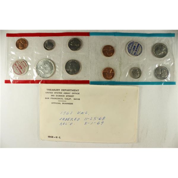 1968 US MINT SET (UNC) P/D/S (WITH ENVELOPE)