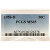 Image 3 : 1958-D FRANKLIN HALF DOLLAR PCGS MS65
