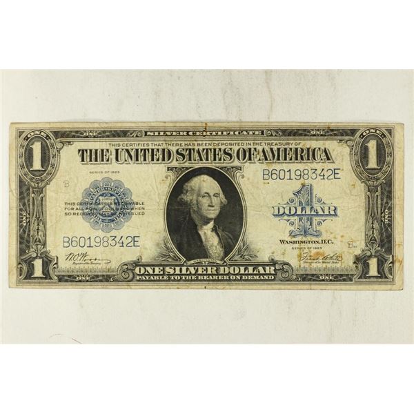 1923 LARGE SIZE $1 SILVER CERTIFICATE BLUE SEAL