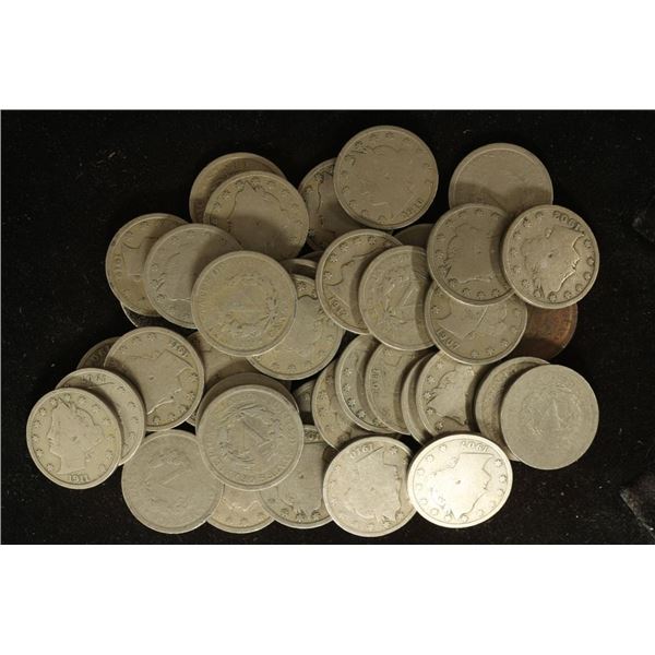 ROLL OF 40-ASSORTED 1900-1912 LIBERTY "V" NICKELS