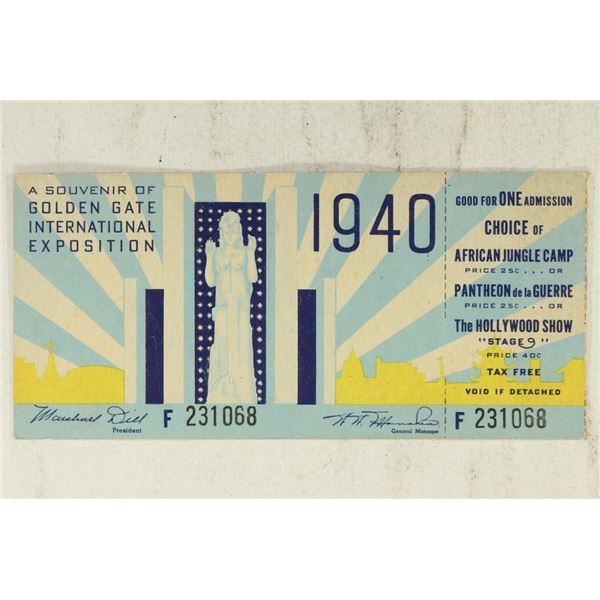 1940 GOLDEN GATE INTERNATIONAL EXPOSITION