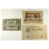 3 PIECES OF GERMAN CURRENCY 1915 -20 MARKS,
