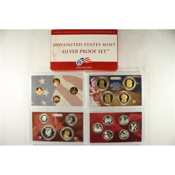 2009 US SILVER PROOF SET (WITH BOX) 18 PIECES