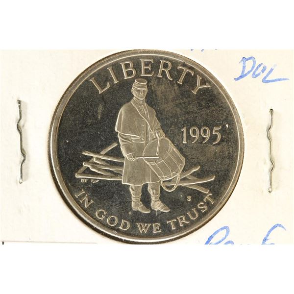 1995-S CIVIL WAR HALF DOLLAR PROOF