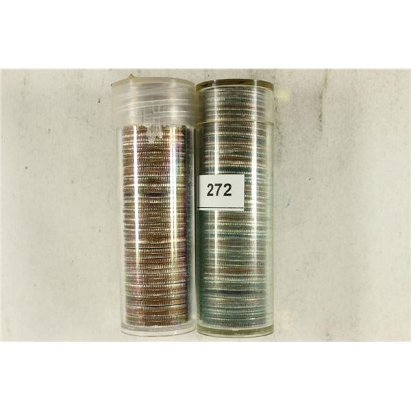 2 ROLLS OF ROOSEVELT DIMES 49-1967 AND 47-1984-P