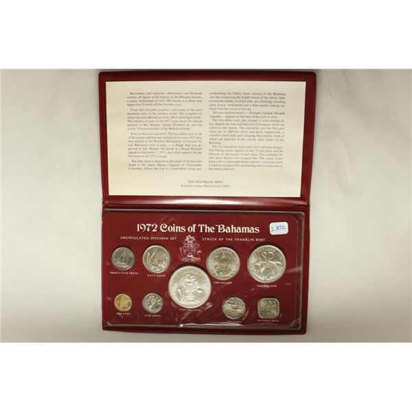 1972 BAHAMAS UNC SPECIMEN SET 9 COINS
