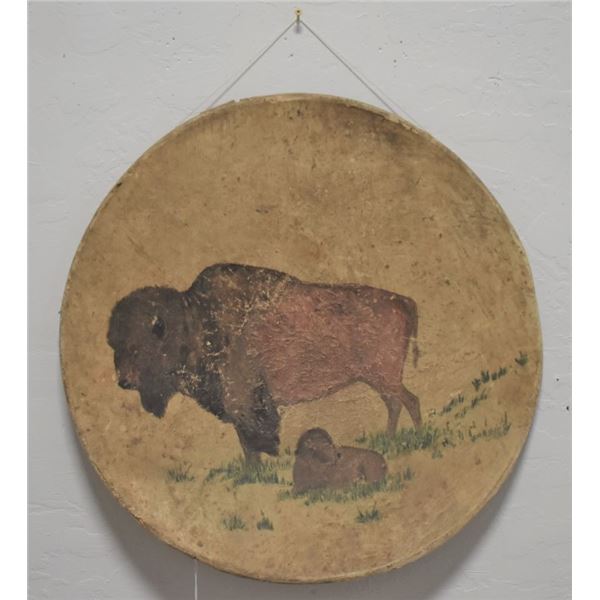 PLAINS INDIAN HIDE DANCE SHIELD COVER