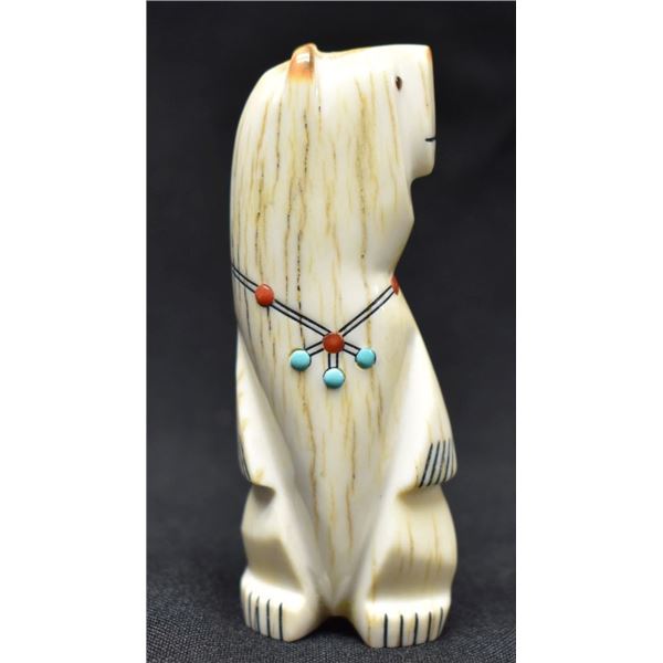 ZUNI INDIAN ANTLER BEAR (GABE SICE)