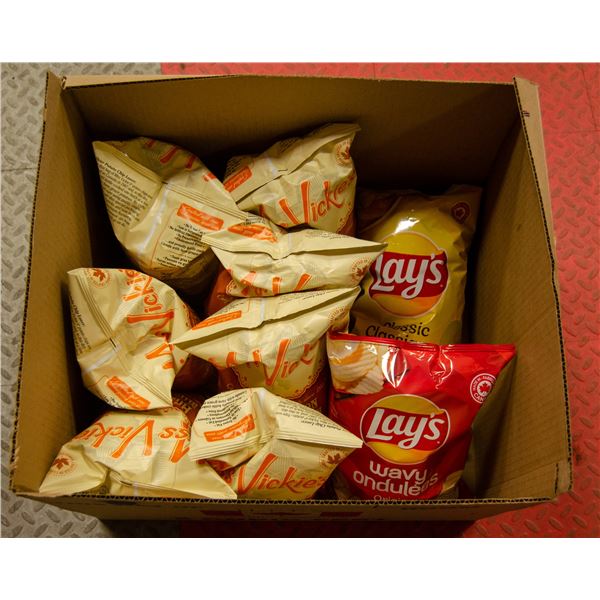 FLAT LOT OF BRAND NAME POTATO CHIPS