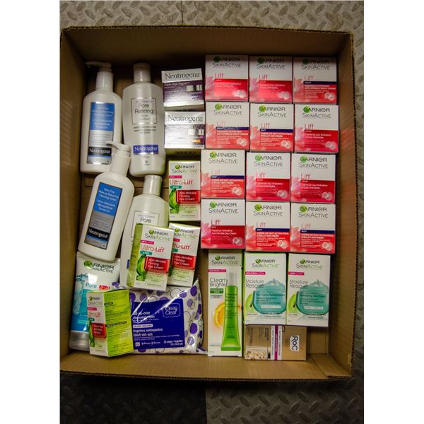 FLAT LOT OF BRAND NAME SKIN CARE PRODUCTS