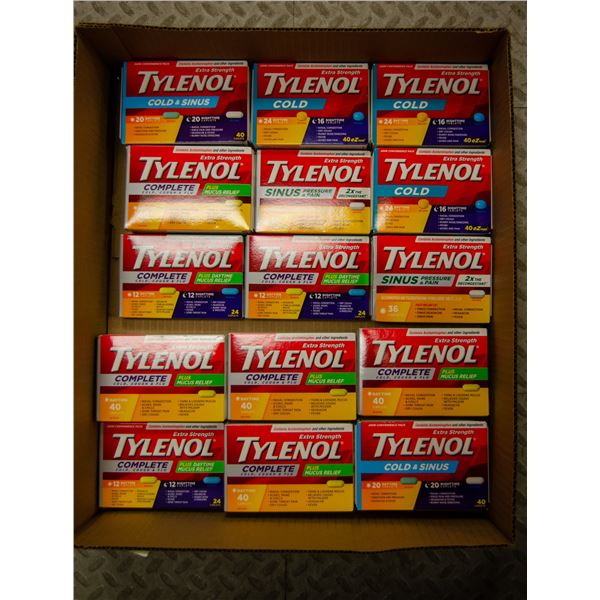 LOT OF BRAND NAME TYLENOL PRODUCTS