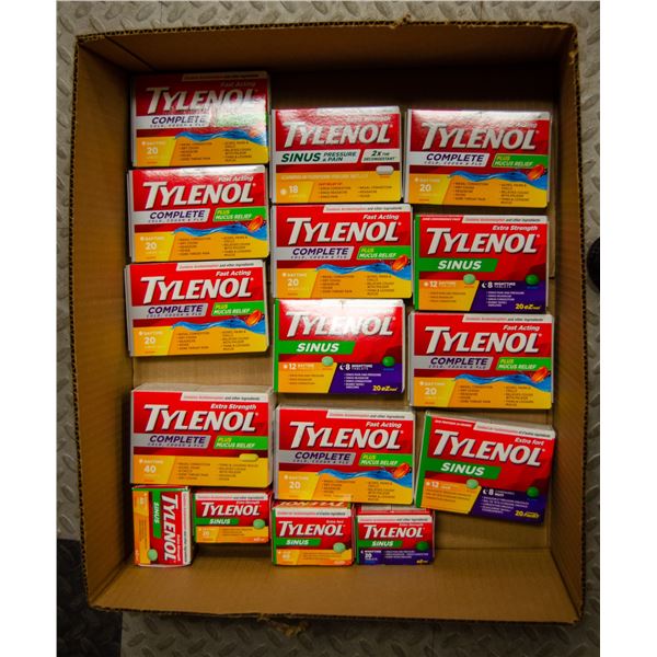 LOT OF BRAND NAME TYLENOL PRODUCTS