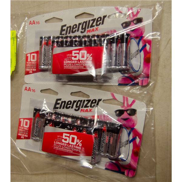 LOT OF 32 ENERGIZER AA BATTERIES