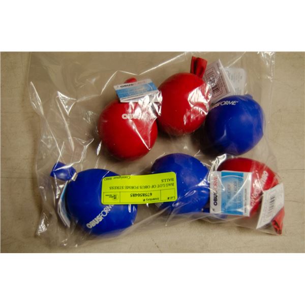 BAG LOT OF OBUS FORME STRESS BALLS