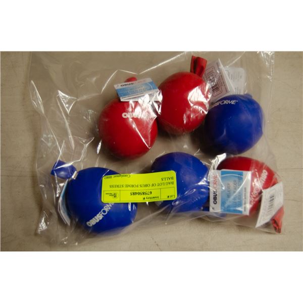 BAG LOT OF OBUS FORME STRESS BALLS