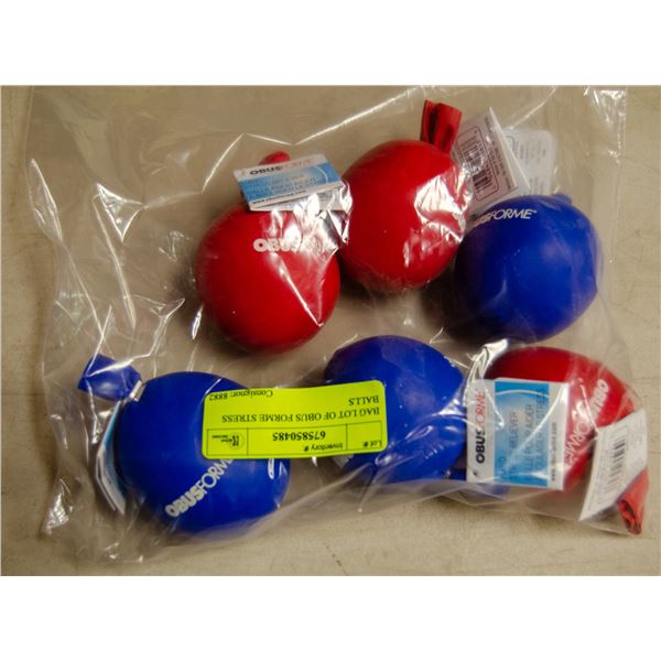 BAG LOT OF OBUS FORME STRESS BALLS